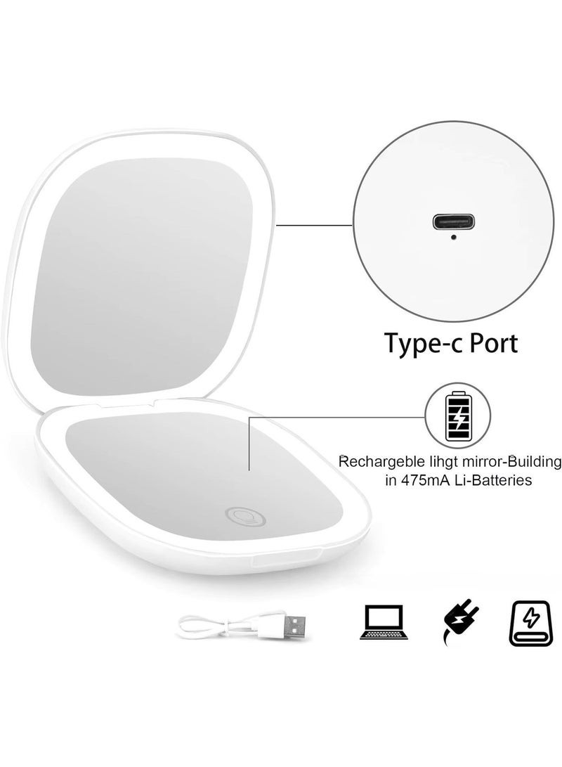 Foldable LED Makeup Mirror. 3 Light Modes. 1X + 3X View. - Image 5